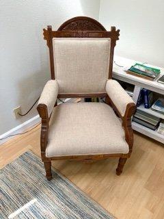 antique family chair 2, handcarved wood