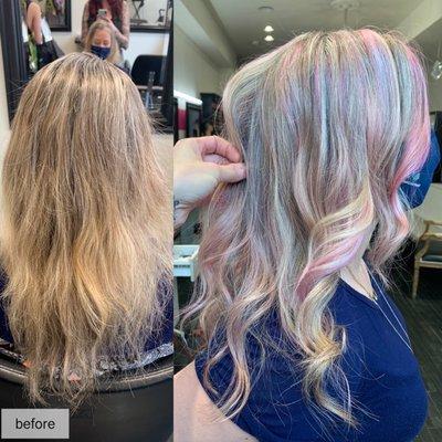 A gorgeous transformation by Ashley. Follow her on instagram @phillystylistashley