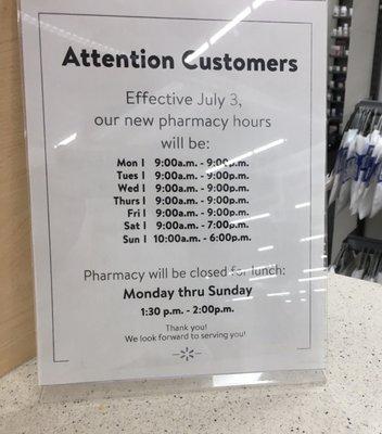 Most recent pharmacy hours