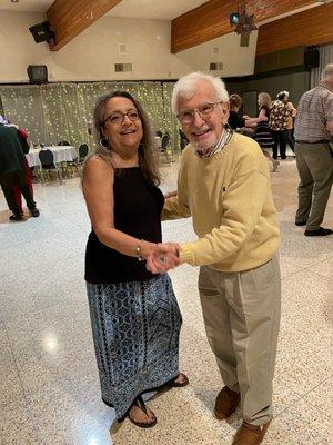 Peter & Rebecca dancing to Big Band Alumni, Tuesday mornings!