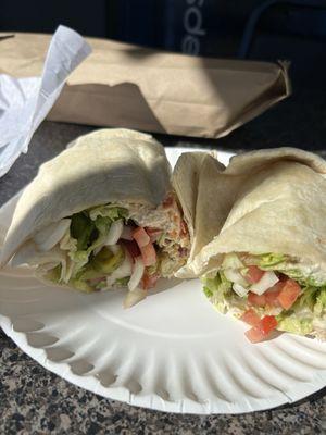 Chicken salad wrap