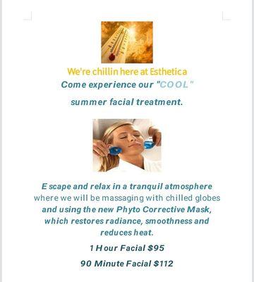 the latest facials and skin care services