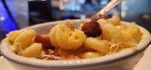 Pork belly mac and cheese