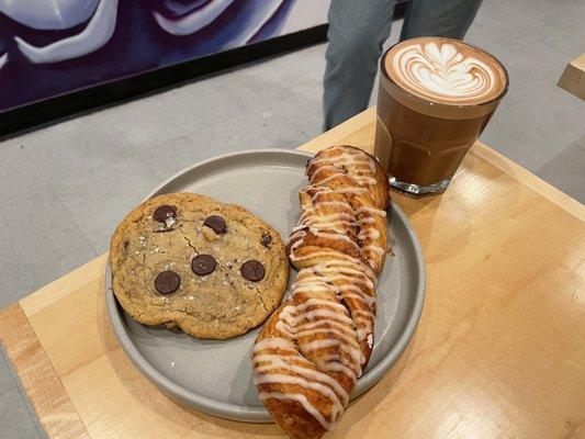 Sea salt chocolate chip cookie, orange hazelnut twist, peppermint mocha