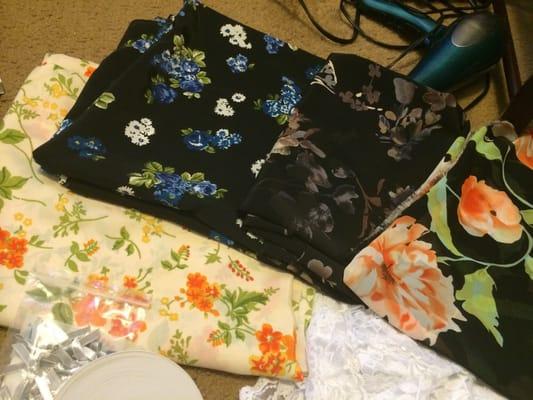 floral lighweight fabrics