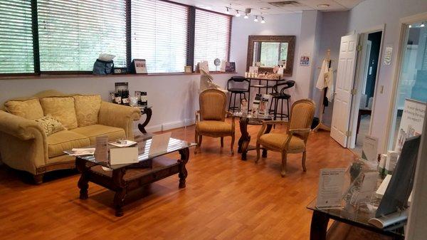 NouveauDerm Medspa's waiting room