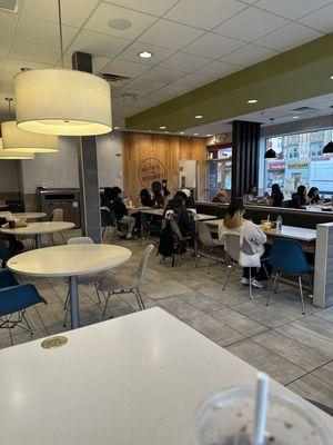 Clean dining area