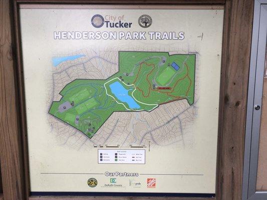 Henderson Park Trails map