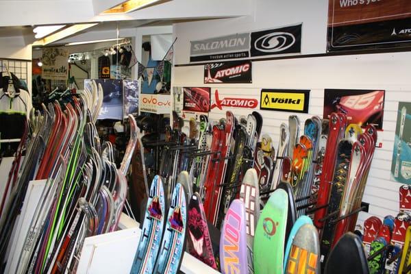 All types and sizes of both water and snow skis.