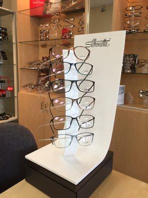 Light, durable, fit for so many faces, check out our Silhouette Illusion line. Comes in an array of styles and colors.