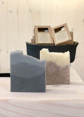 handmade soaps with clays and botanicals. Avaialble in multiple scents.