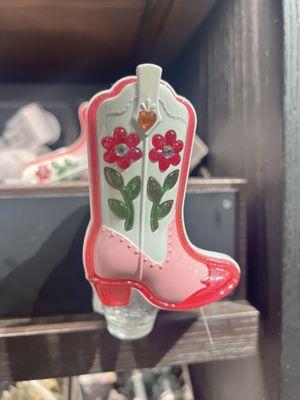 Cute cowgirl boot wallflower holder