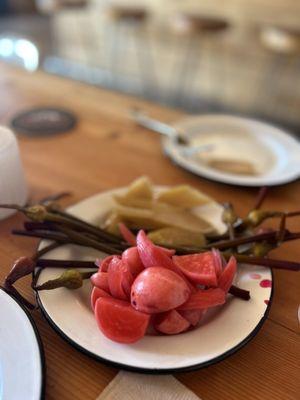 Appetizer. Rhubarb, and two other things I cannot remember.