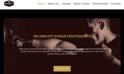 Interactive website for a personal fitness trainer.