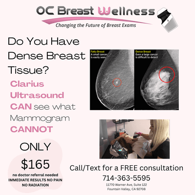 More than 50% of women have dense breasts! Get an ACCURATE breast exam today!