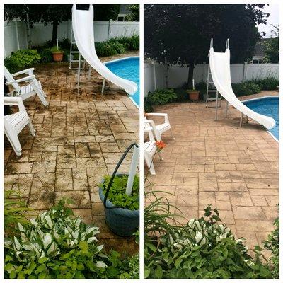 Long island Pool patio pressure washing and power washing by Beyond Maids.