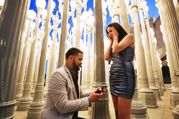 LACMA proposal photography in Los Angeles by http://www.embracelifephoto.com