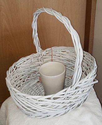 An example of a basket we use to contain ashes and flowers which helps in the scattering.