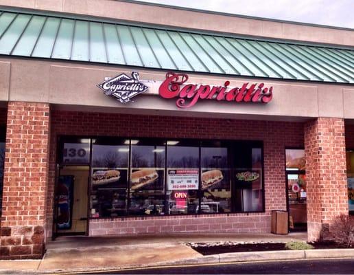 Capriotti's Sandwich Shop sign and entrance.