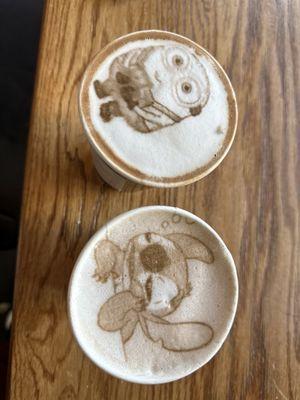 Mexican mocha and Mazapan latte