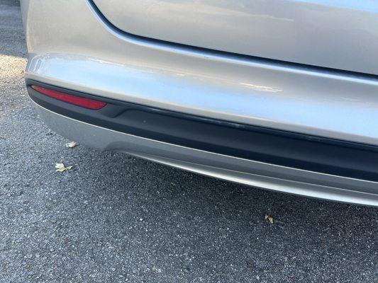 Scratches and bumper damage