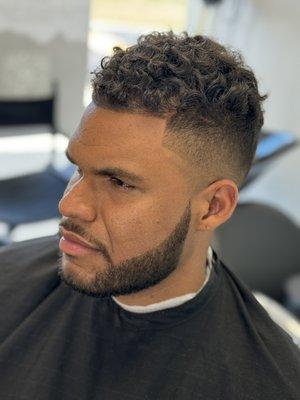 Skin fade with beard trim