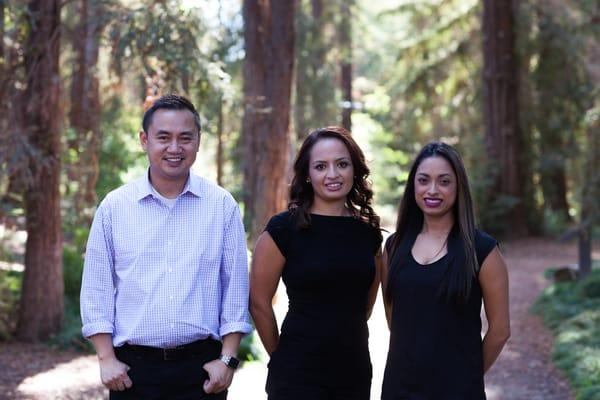 Team of Excellence. Left to Right:  Dr. Tran, Christabel, & Brenda