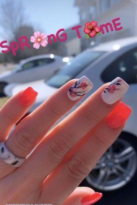 Cherry blossom spring nails perfectnails salon silverton