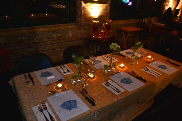 Underground dinner at private loft of one of our members in the Stacks in Cabbagetown