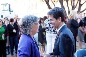 The late Children's Council founder Patty Siegel with Senator Mark Leno