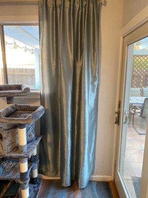 Shortened curtain panel