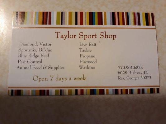 Taylor Sport Shop