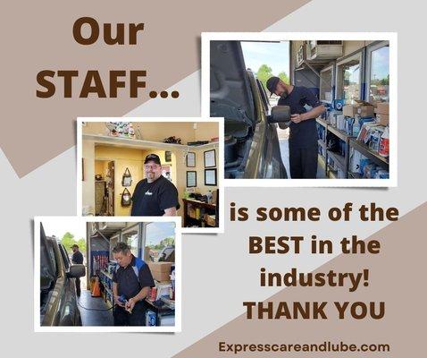 We really cherish our staff!