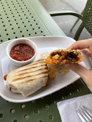 Chorizo breakfast burrito