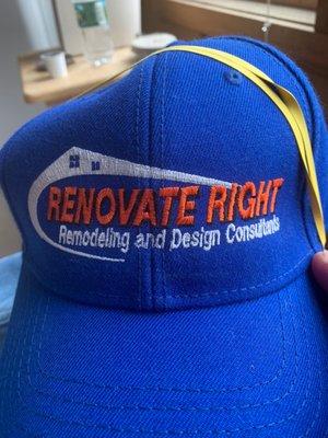 One of our construction hats we use during installation