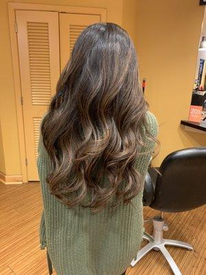 I asked for a balayage/highlights that was noticeable but subtle enough to not be too flashy/showy