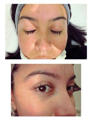 Lash lift and tint - before and after. Incredible!