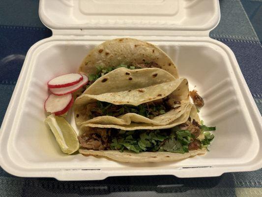 3 Carnitas Tacos