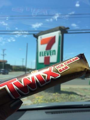 Show the barcode on your @7eleven app for a free Twix or Snickers ice cream bar today only 7/16/14. #ThingsMyKidsTeachMe