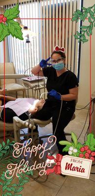 Ciara hygienist feeling the holiday spirit