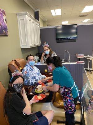 21st Birthday celebration begins at sunshine salon