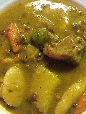 Beef soup with peas and dumplings!