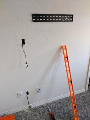 Tv installation and cable concealment