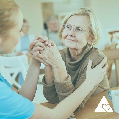 Caring staff supporting patients and family