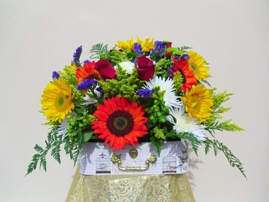 Victorian Box Flower Arrangement