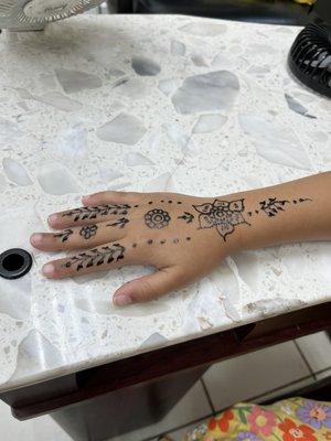 My daughter's henna tattoo