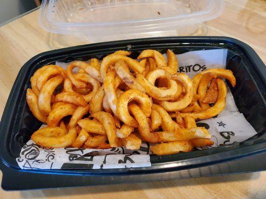 Plain curly fries