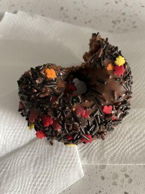 Couldn't resist... triple chocolate with fall sprinkles perfect