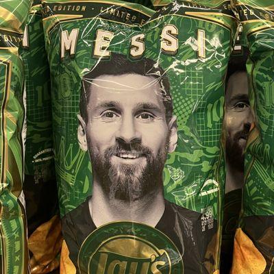 Messi potato chips; limited edition lays. 10/10.