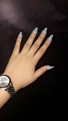 Acrylic full in with gel polish $35